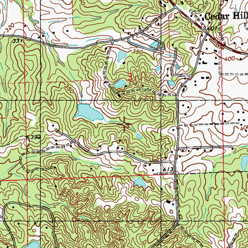 Topographic Map of R E Cheatham Lake Dam, MS