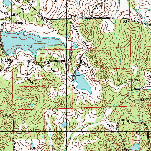 Topographic Map of Salomon Green Lake Dam, MS
