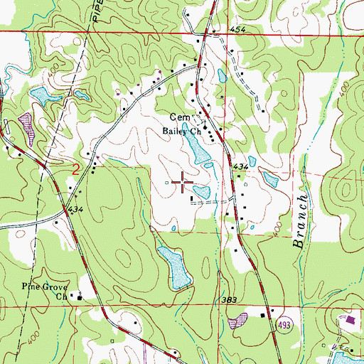 Topographic Map of Massey Pond Dam, MS