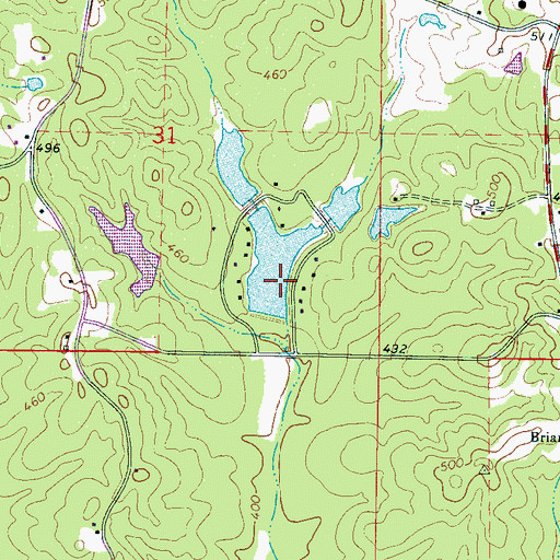 Topographic Map of Willow Lakes Dam, MS