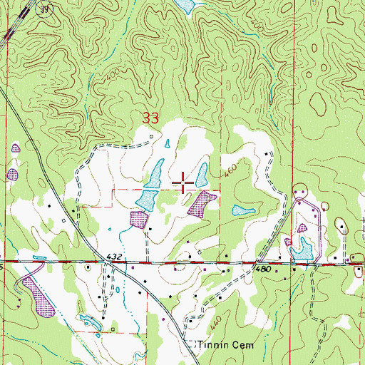 Topographic Map of Ray Trawick Lake Dam, MS