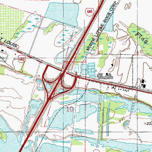 Topographic Map of Charity (historical), AR