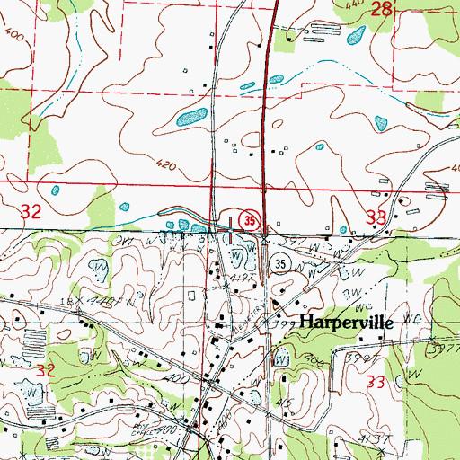 Topographic Map of Smith Pond Dam, MS
