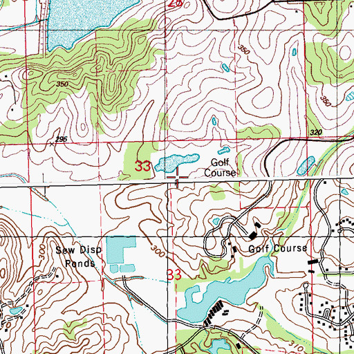 Topographic Map of R W Stribling Lake Dam, MS