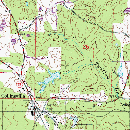 Topographic Map of Duluth Snowden Pond Dam, MS