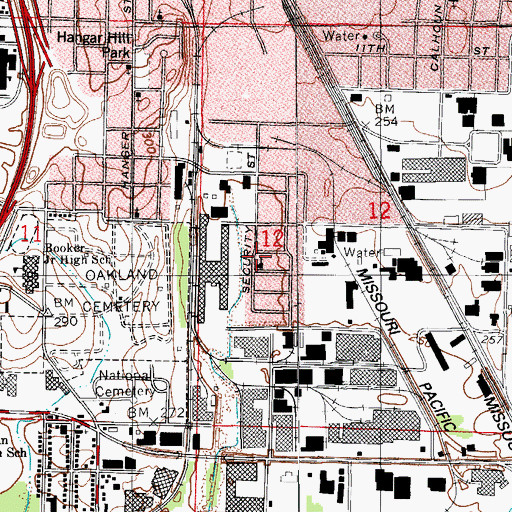 Topographic Map of Charity Baptist Church, AR