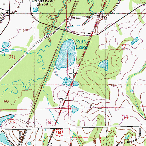 Topographic Map of C A Garbo Lake Dam, MS