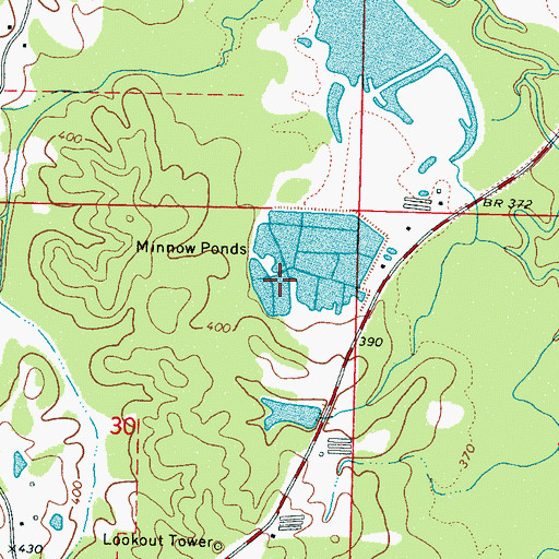 Topographic Map of Clyde Walters Pon Dam, MS