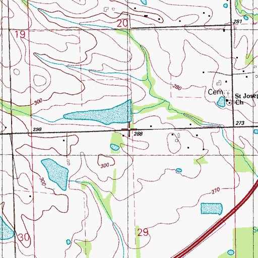 Topographic Map of Hermit Jones Lake Dam, MS