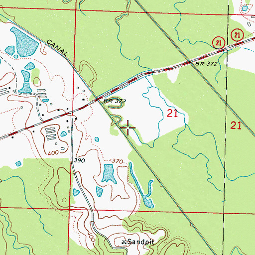 Topographic Map of J H Jones Catfish Ponds Dam, MS
