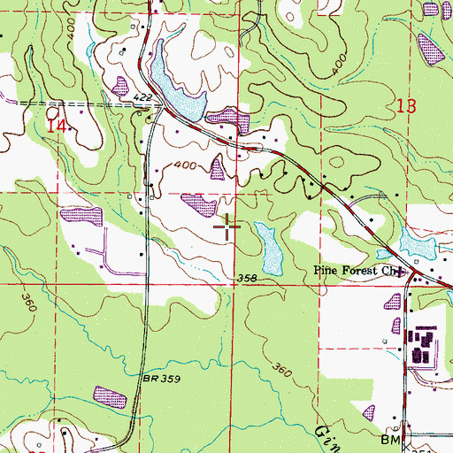 Topographic Map of Bounds Pond Dam, MS