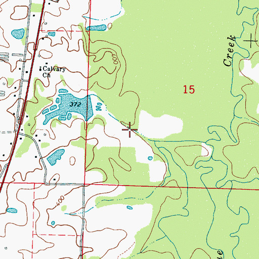 Topographic Map of Wright Petty Catfish Ponds Dam, MS