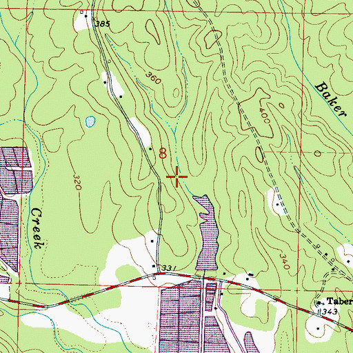 Topographic Map of Doctor Dawson Pond Dam, MS