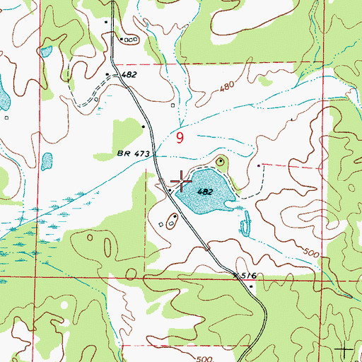 Topographic Map of Doctor Laird Lake Dam, MS