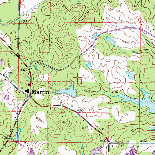 Topographic Map of E T Brown Pond Dam, MS