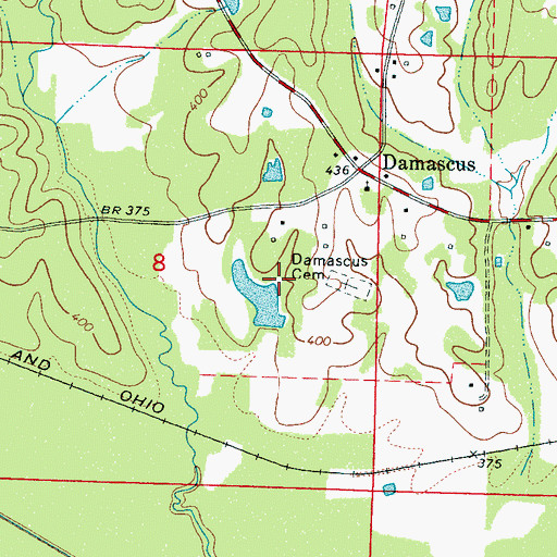 Topographic Map of Tommy Clark Pond Dam, MS