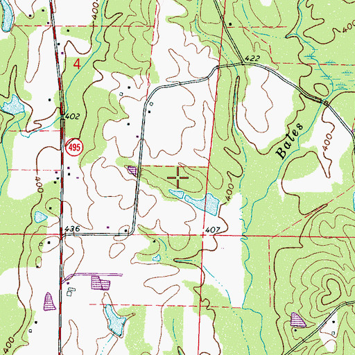 Topographic Map of J W Wilson Pond Dam, MS
