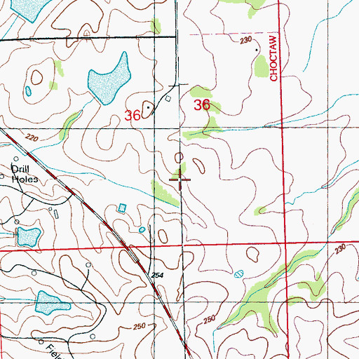 Topographic Map of R B Middleton Lake Dam, MS