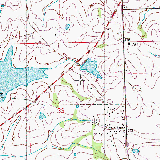 Topographic Map of C M Wade Lake Dam, MS
