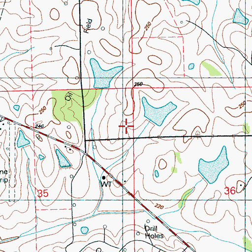 Topographic Map of Jubilee Company Lake Dam, MS