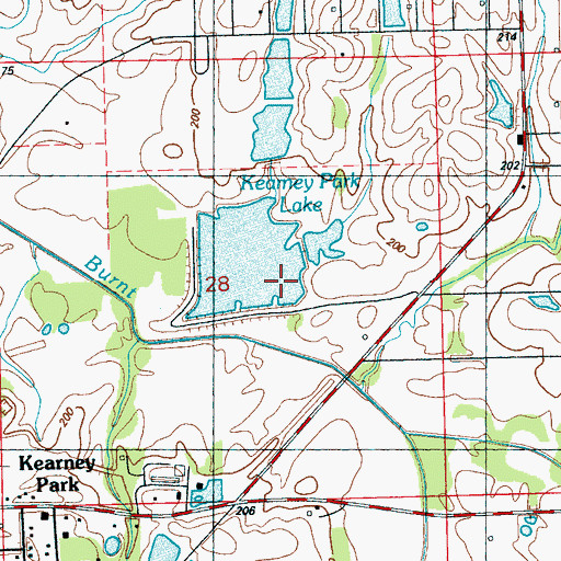 Topographic Map of Kearney Park Lake Dam, MS