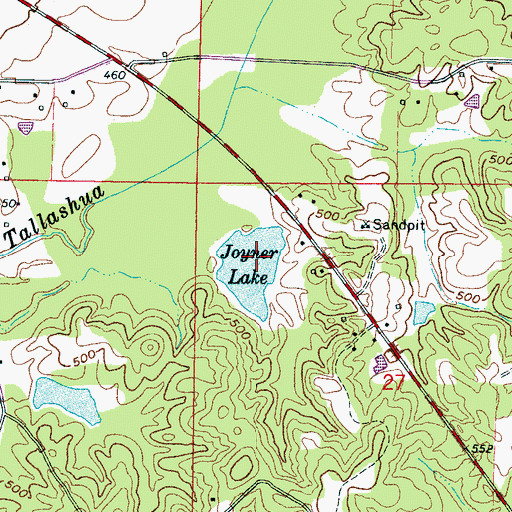 Topographic Map of Joiner Lake Dam, MS