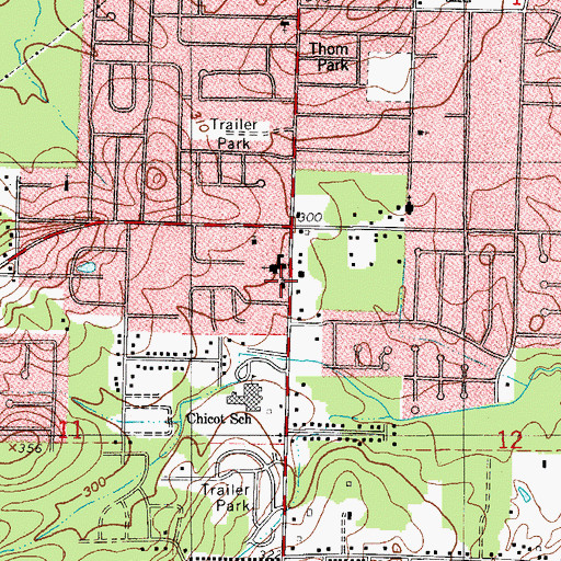 Topographic Map of Christian Apostolic Tabernacle, AR