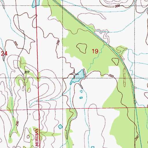 Topographic Map of C L Hardaman Lake Dam, MS