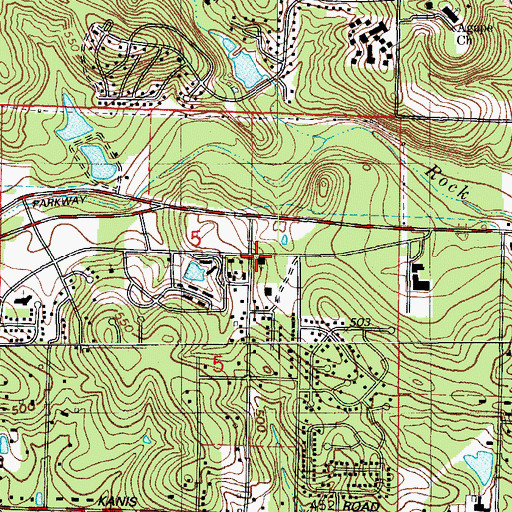 Topographic Map of Christian Life Center, AR