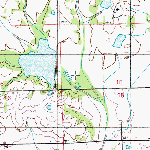Topographic Map of Bentonia Watershed Structure 7 Dam, MS