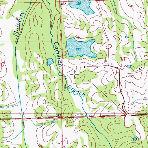 Topographic Map of T Bar P Lake Dam, MS