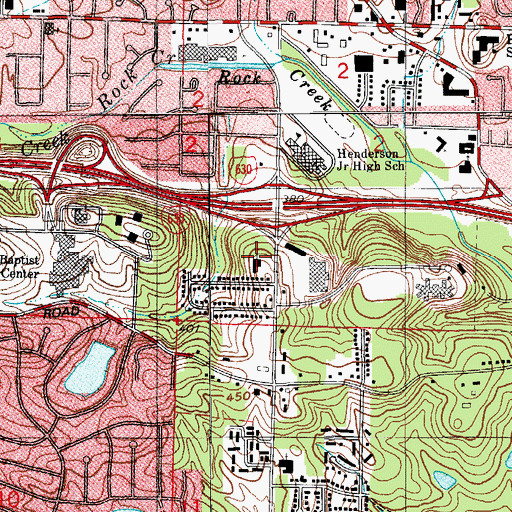 Topographic Map of Church of Christ, AR