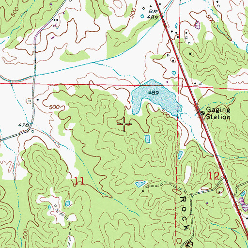 Topographic Map of J Allison Lake Dam, MS