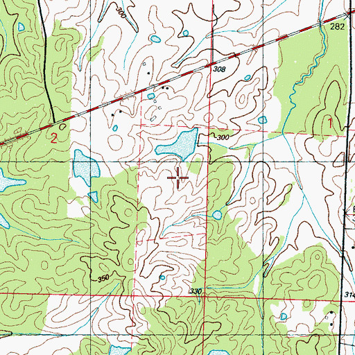 Topographic Map of L L Bennett Pond Dam, MS
