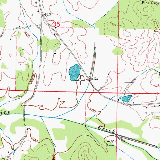 Topographic Map of W C Majors Pond Dam, MS