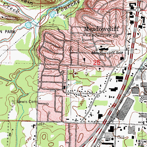 Topographic Map of Church of Christ, AR