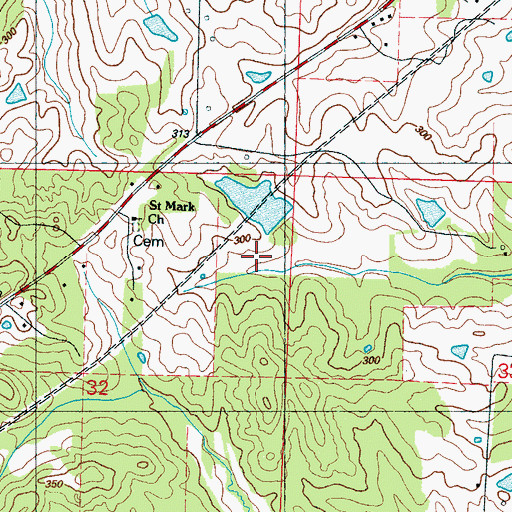 Topographic Map of S S Divine Lake Dam, MS