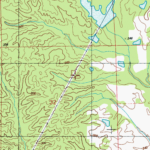 Topographic Map of Bentonia Watershed Structure 3 Dam, MS