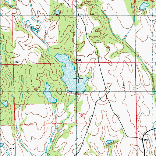 Topographic Map of Bentonia Watershed Structure 6 Dam, MS
