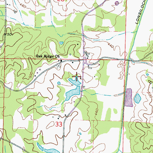 Topographic Map of Lenord Duncan Lake Dam, MS