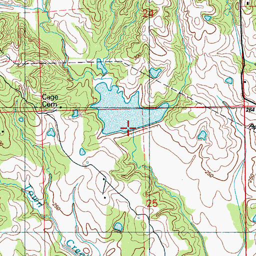 Topographic Map of Bentonia Watershed Structure 9 Dam, MS