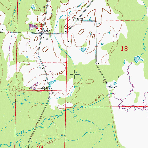 Topographic Map of Marion Perry Lake Dam, MS