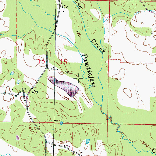 Topographic Map of James Barnhanm Pond Dam, MS