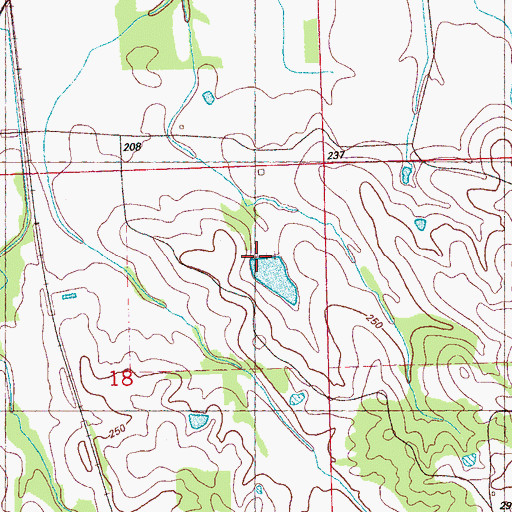 Topographic Map of W J Sumrall Lake Dam, MS