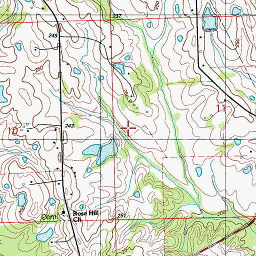 Topographic Map of Griffis Lake Dam, MS
