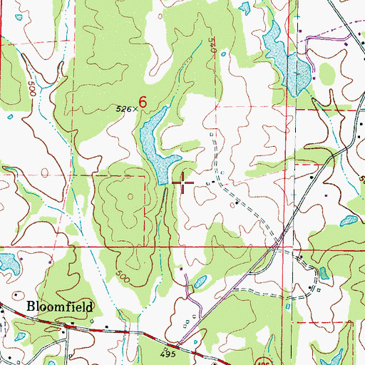 Topographic Map of Jones Lake Dam, MS