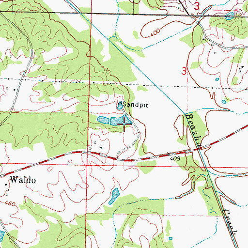 Topographic Map of H Pilgrim Lake Dam, MS