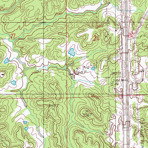 Topographic Map of McGraw Lake Dam, MS