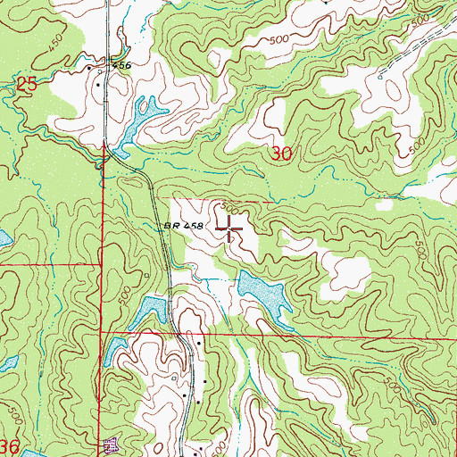 Topographic Map of Pearl Harrison Lake Dam, MS
