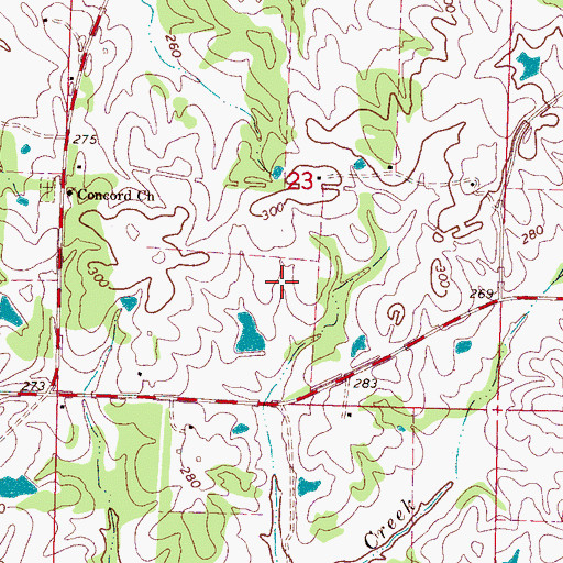 Topographic Map of W S Billingslea Lake Dam, MS